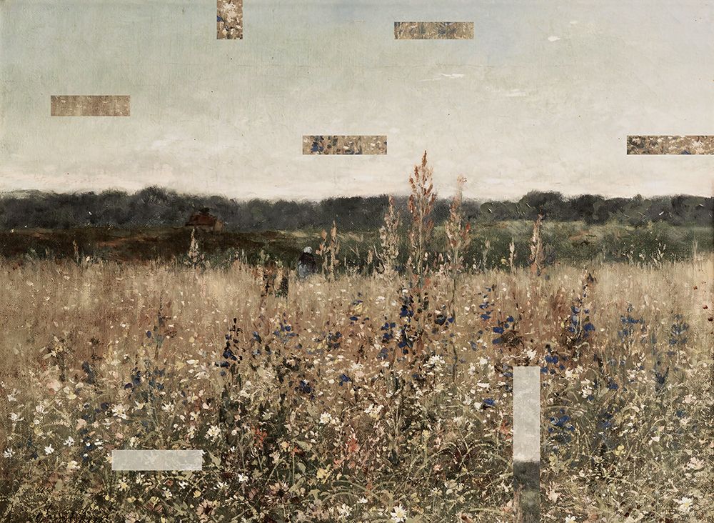 Vintage Oil Painting Landscape Collage art print by The Art Concept for $57.95 CAD