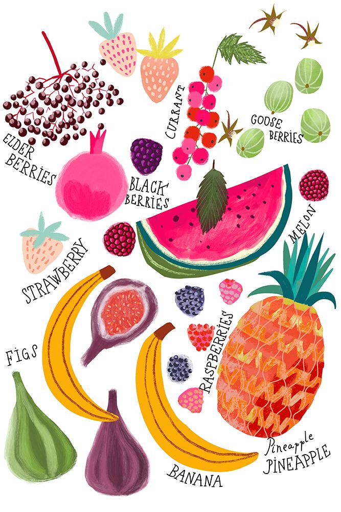 Fruits Chart art print by Uta Krogmann for $57.95 CAD
