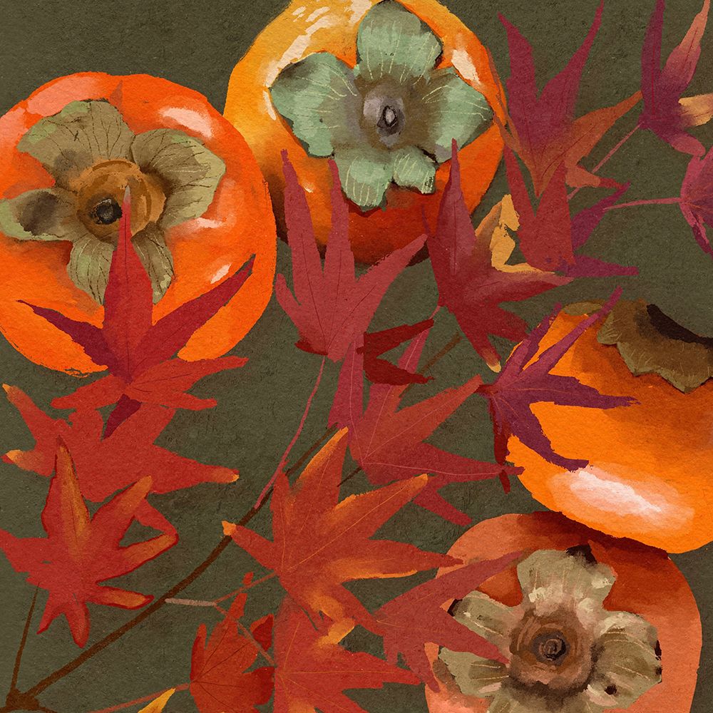 Persimmons and Maple Branch art print by Katie O'Shea for $57.95 CAD