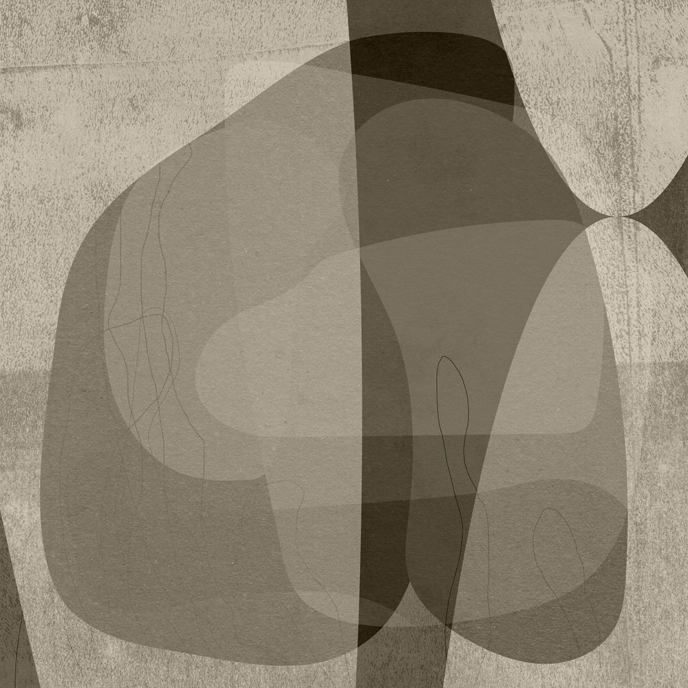 Organic shapes in neutral taupe art print by Dina Dankers for $57.95 CAD