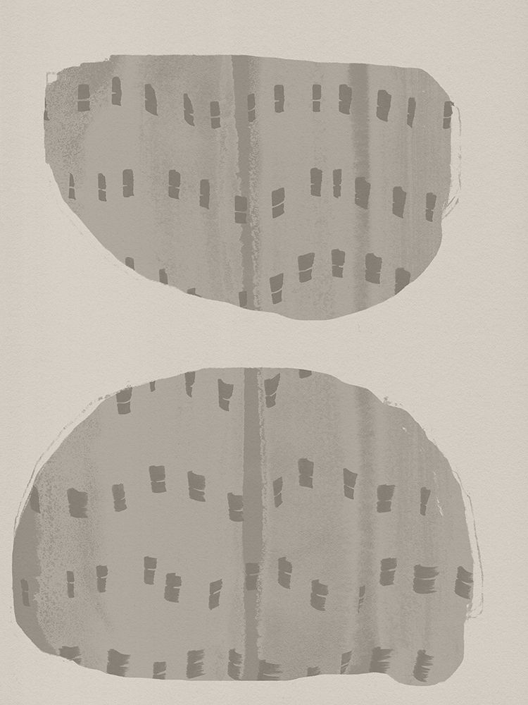 Balance. Organic Patterned Shapes. Warm gray on white. art print by Dina Dankers for $57.95 CAD