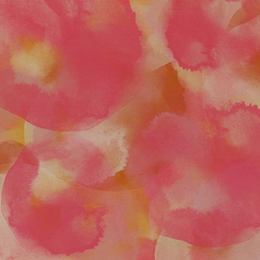 Happy bubbles. Abstract watercolor shapes in pink and terracotta. art print by Dina Dankers for $57.95 CAD