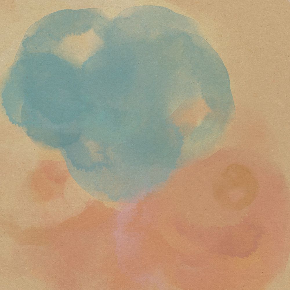 Abstract watercolor in peach and blue. art print by Dina Dankers for $57.95 CAD