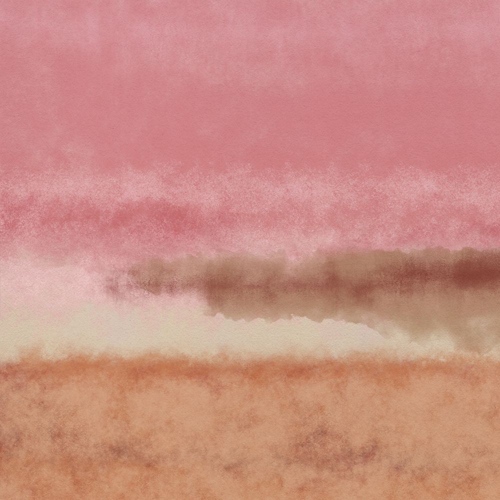 Abstract watercolor landscape in pastel colors no. 3. Pink art print by Dina Dankers for $57.95 CAD