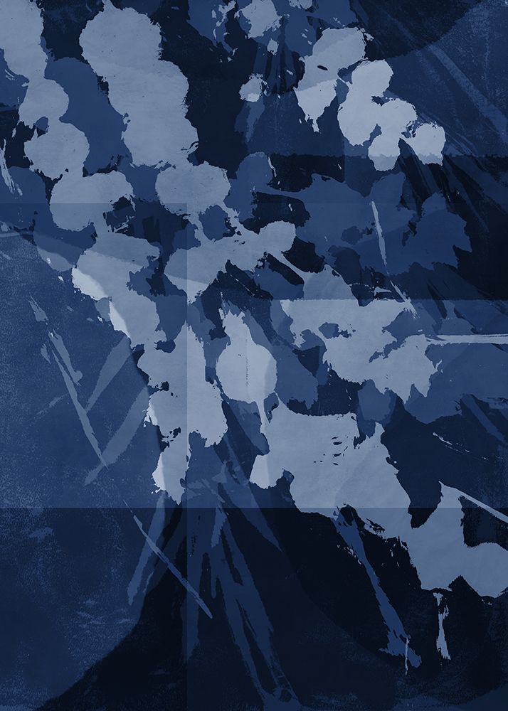 Abstract Botanical In Blue. Blossom. art print by Dina Dankers for $57.95 CAD