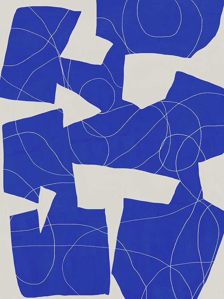 Blue paper cut art print by Little Dean for $57.95 CAD