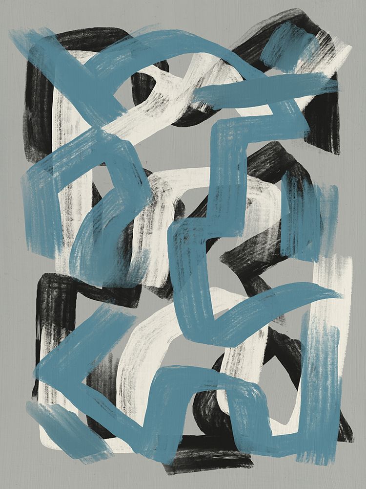 Dry brush abstract in grey art print by Little Dean for $57.95 CAD