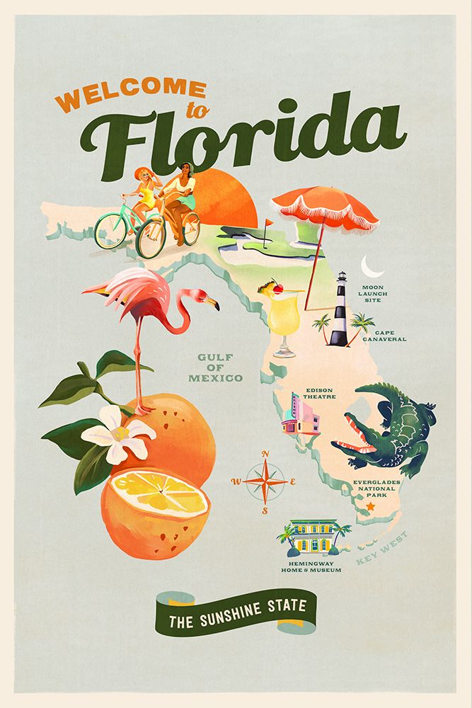Florida art print by The Whiskey Ginger for $57.95 CAD