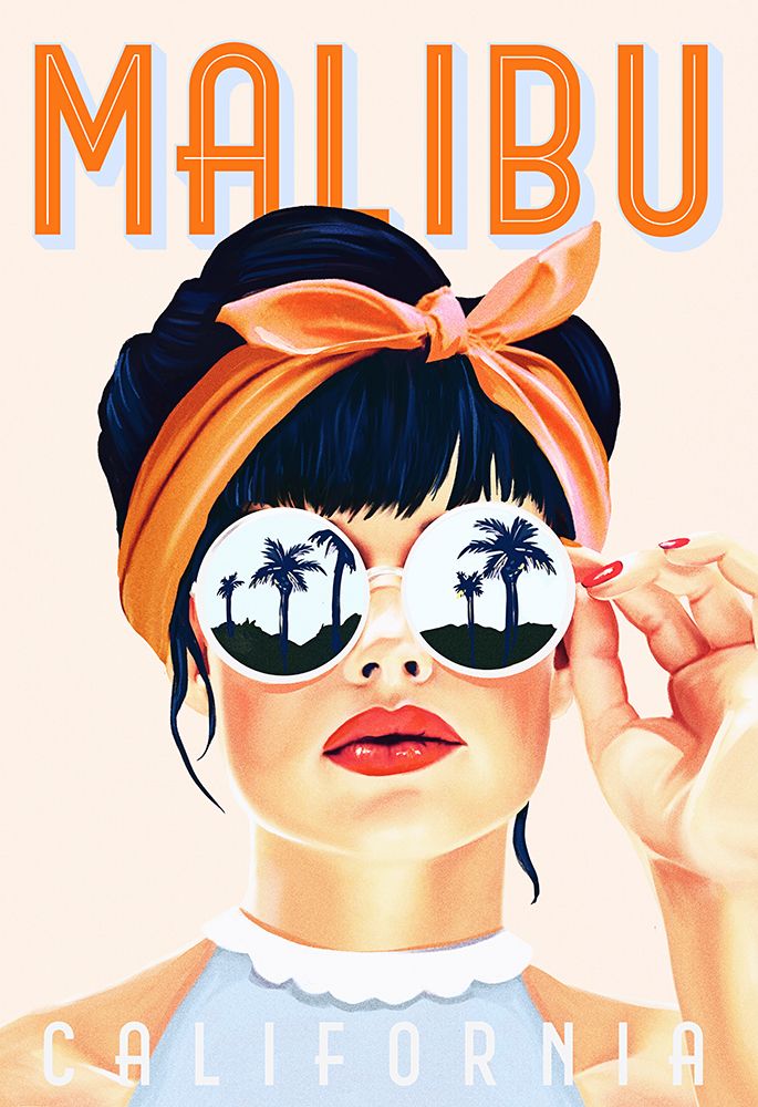Malibu Poster 1 art print by The Whiskey Ginger for $57.95 CAD