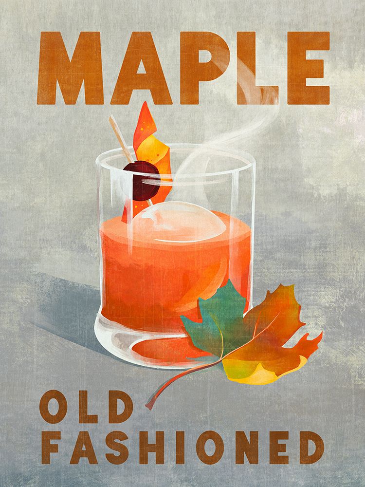 Maple Old Fashioned Cocktail art print by The Whiskey Ginger for $57.95 CAD
