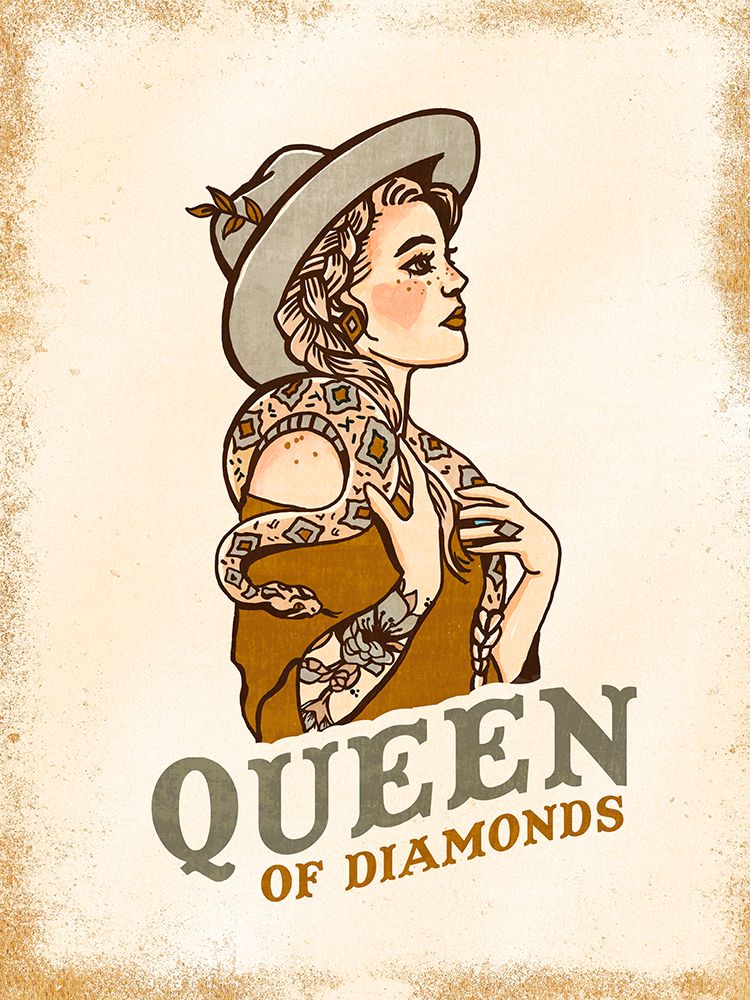 Queen of Diamonds (2) art print by The Whiskey Ginger for $57.95 CAD