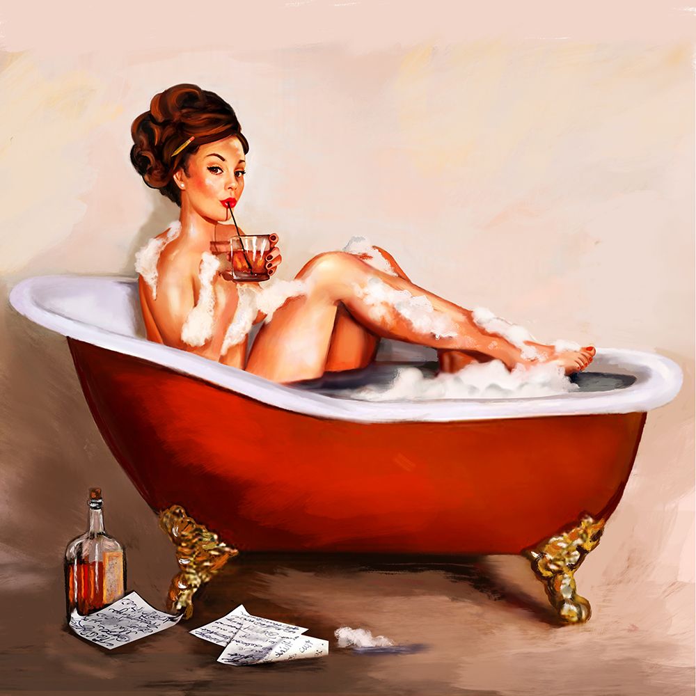 Whiskey Bath art print by The Whiskey Ginger for $57.95 CAD