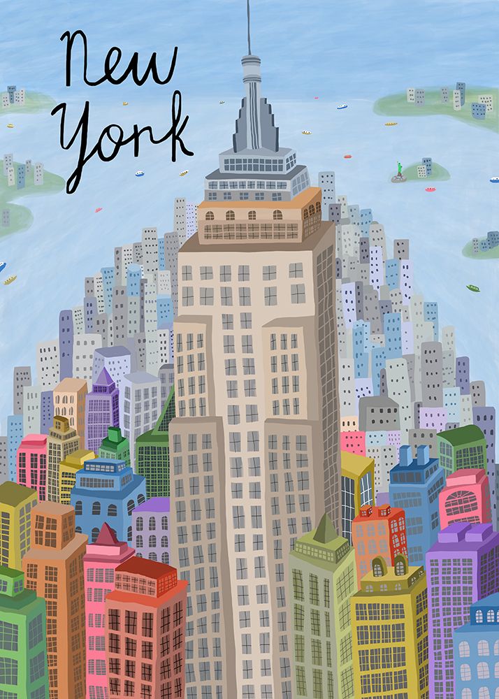 View of  Empire State Building  Manhattan art print by Carla Daly for $57.95 CAD