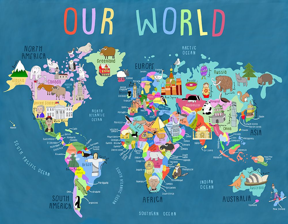 World Maps prints and posters