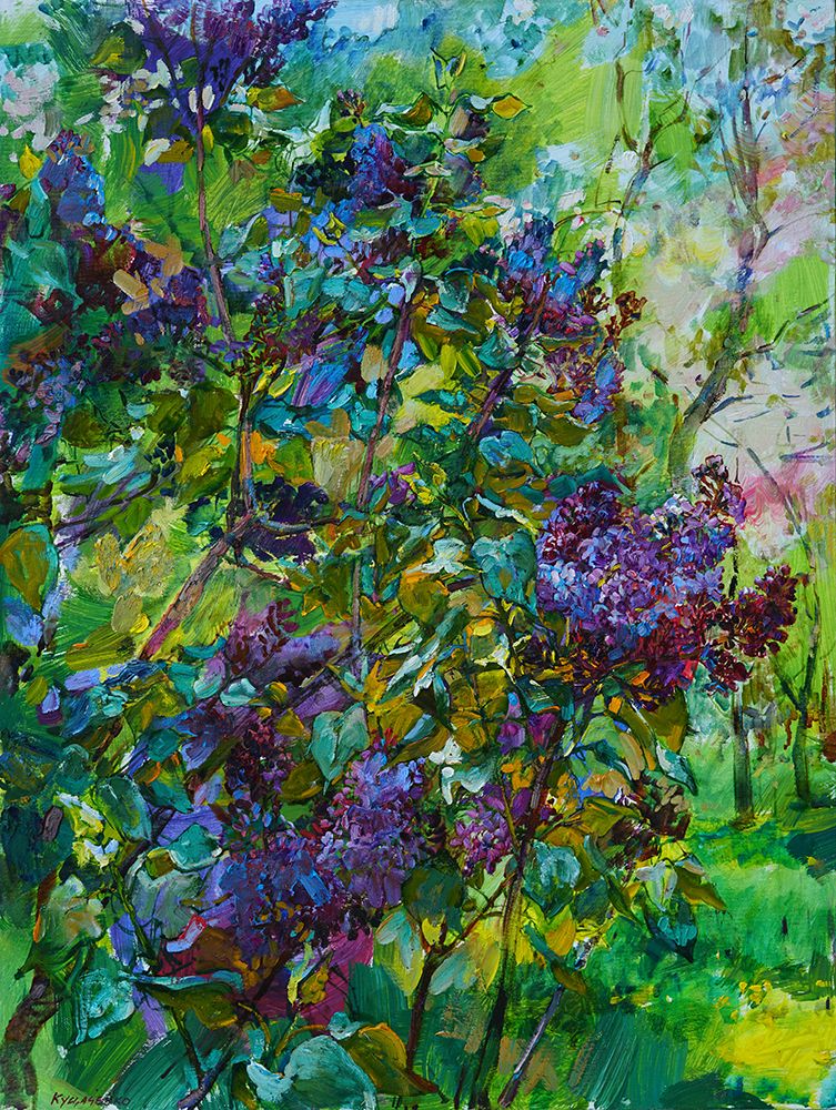 Flowering lilac branch art print by Andrii Kutsachenko for $57.95 CAD