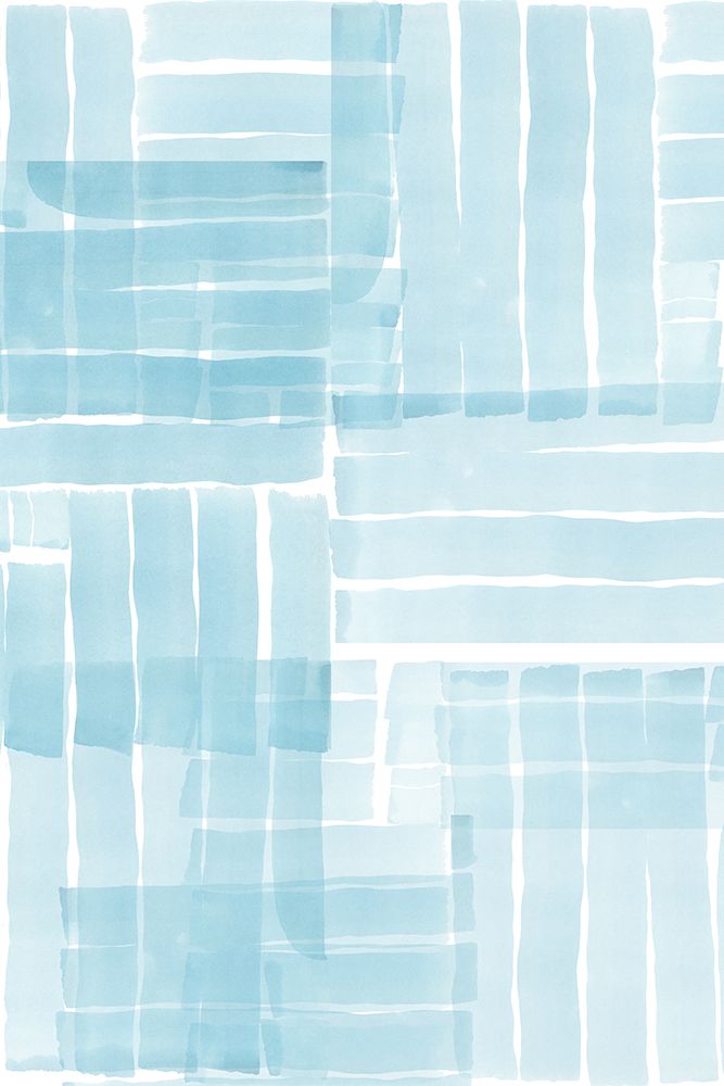 Light Blue Watercolour Grid Wash 1 art print by cartissi for $57.95 CAD