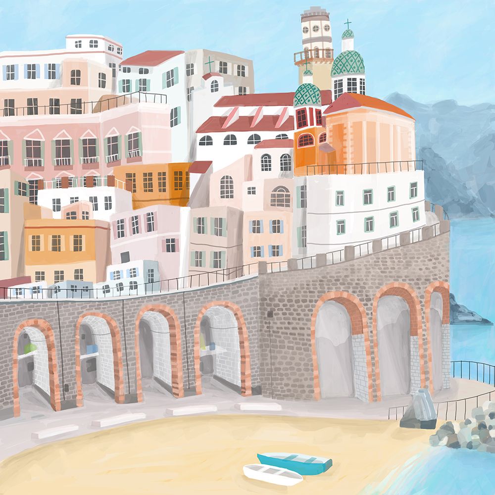 Atrani on the Amalfi coast art print by Carla Daly for $57.95 CAD