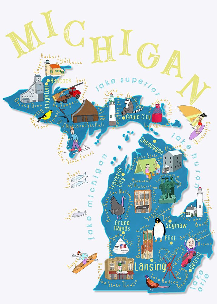 Dal 119b Michigan 35x25 art print by Carla Daly for $57.95 CAD