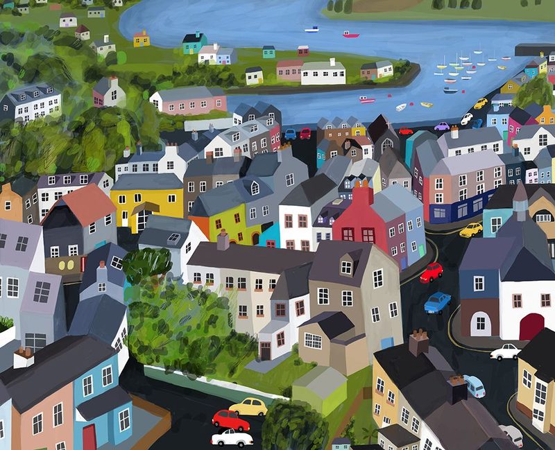 Colorful Houses of Kinsale art print by Carla Daly for $57.95 CAD