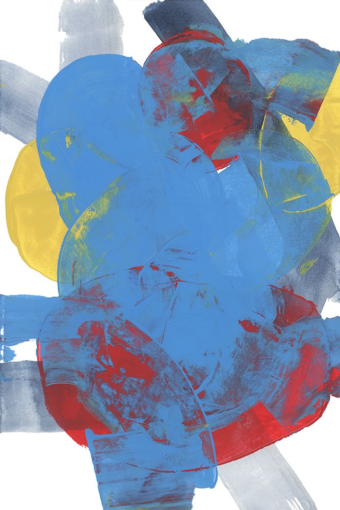 Abstract Blue Red Yellow Shapes 2 art print by cartissi for $57.95 CAD