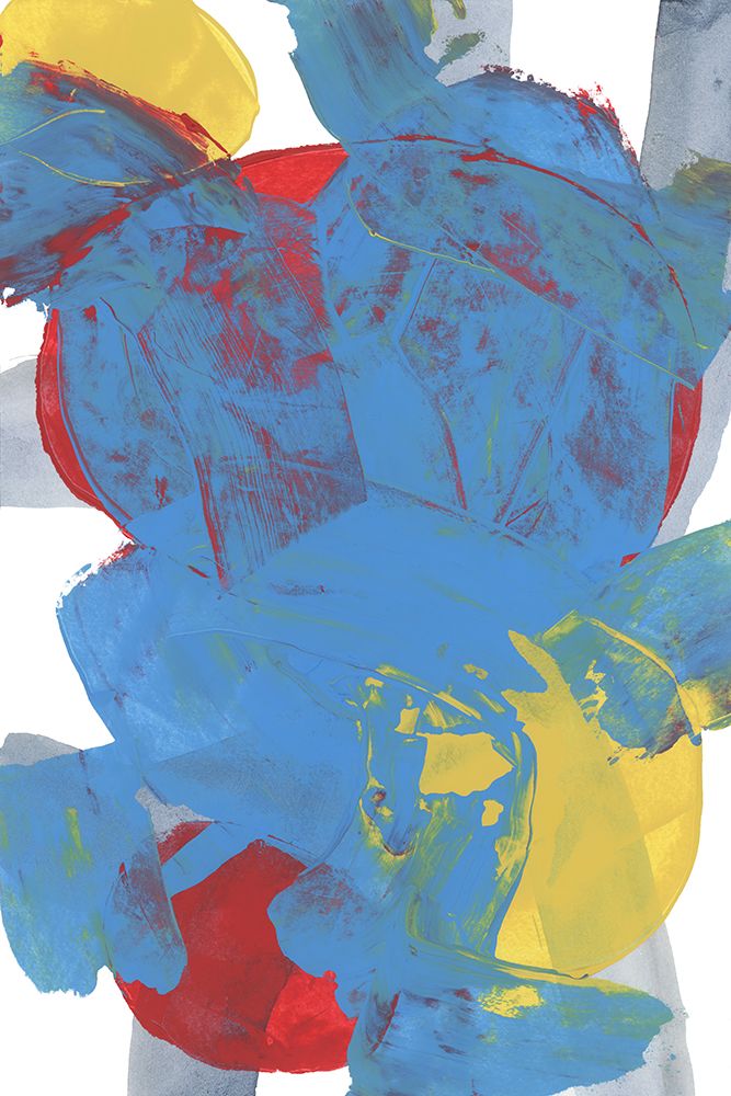 Abstract Blue Red Yellow Shapes 1 art print by cartissi for $57.95 CAD