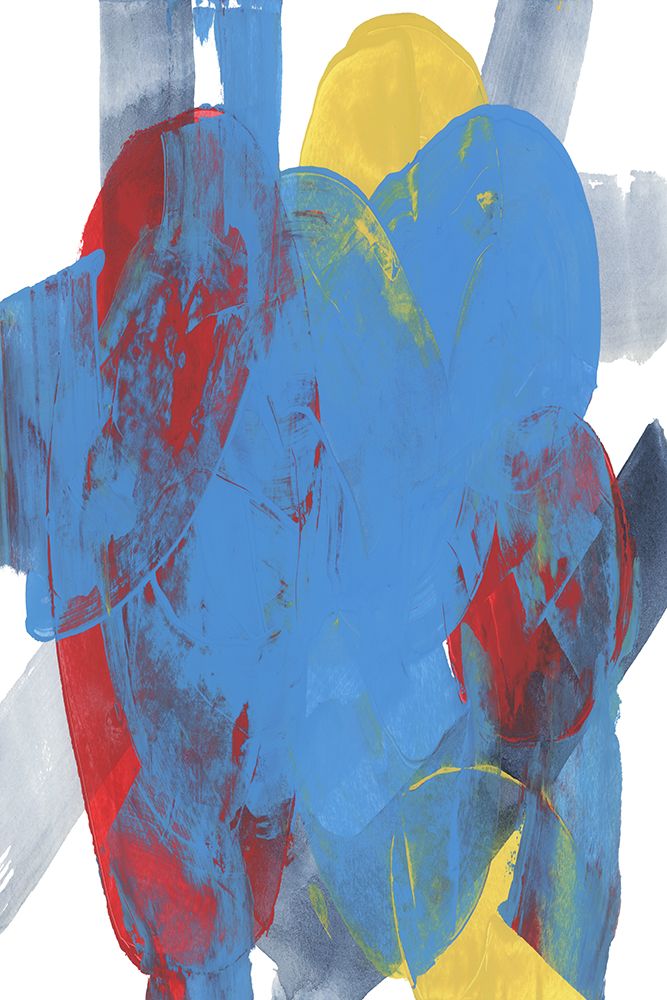 Abstract Blue Red Yellow Shapes 3 art print by cartissi for $57.95 CAD