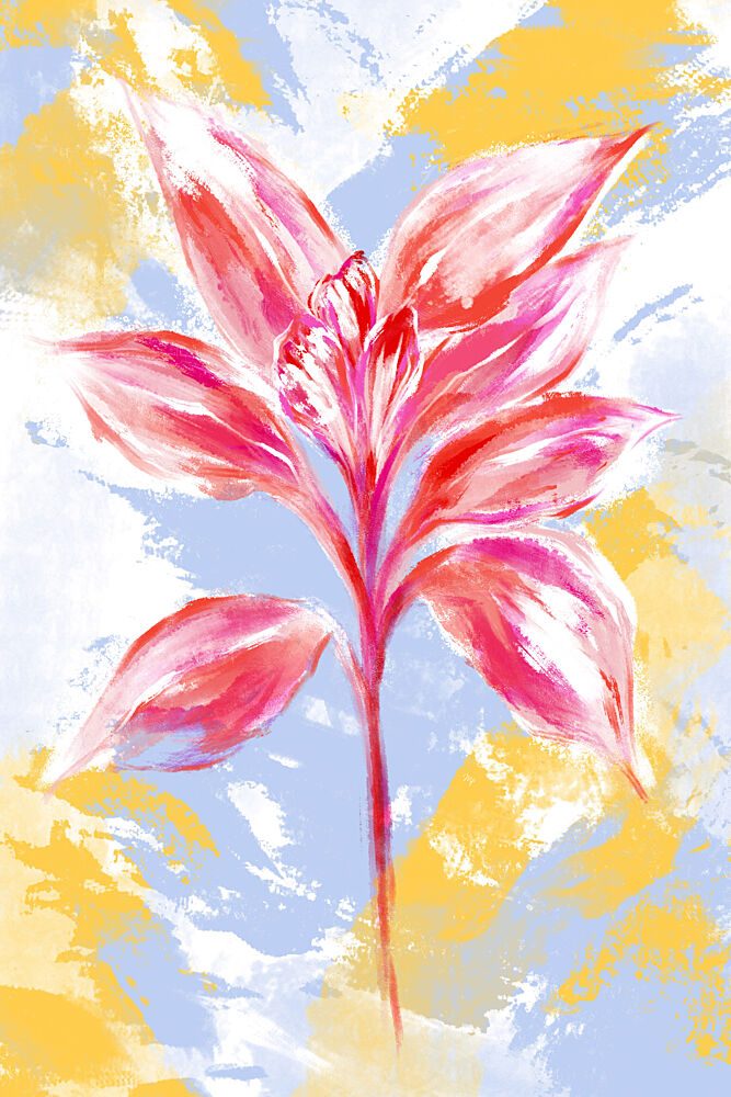 Vibrant Floral Abstract art print by Martina for $57.95 CAD