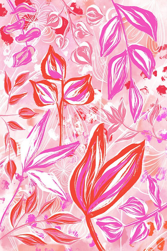 Vibrant Pink Botanicals art print by Martina for $57.95 CAD