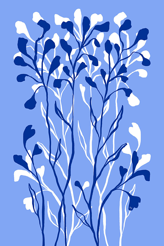Serene Blue Botanicals art print by Martina for $57.95 CAD