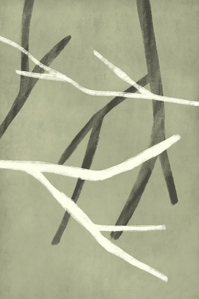 Twigs On Sage Green 4 art print by Simona Gocan for $57.95 CAD