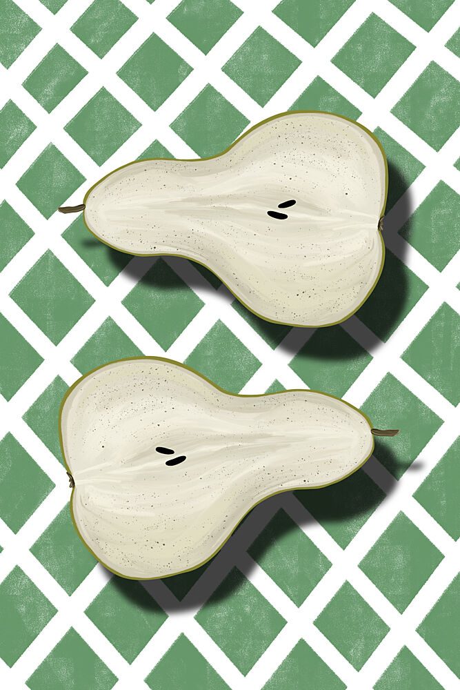 Green Pear Pattern art print by EMELIEmaria for $57.95 CAD