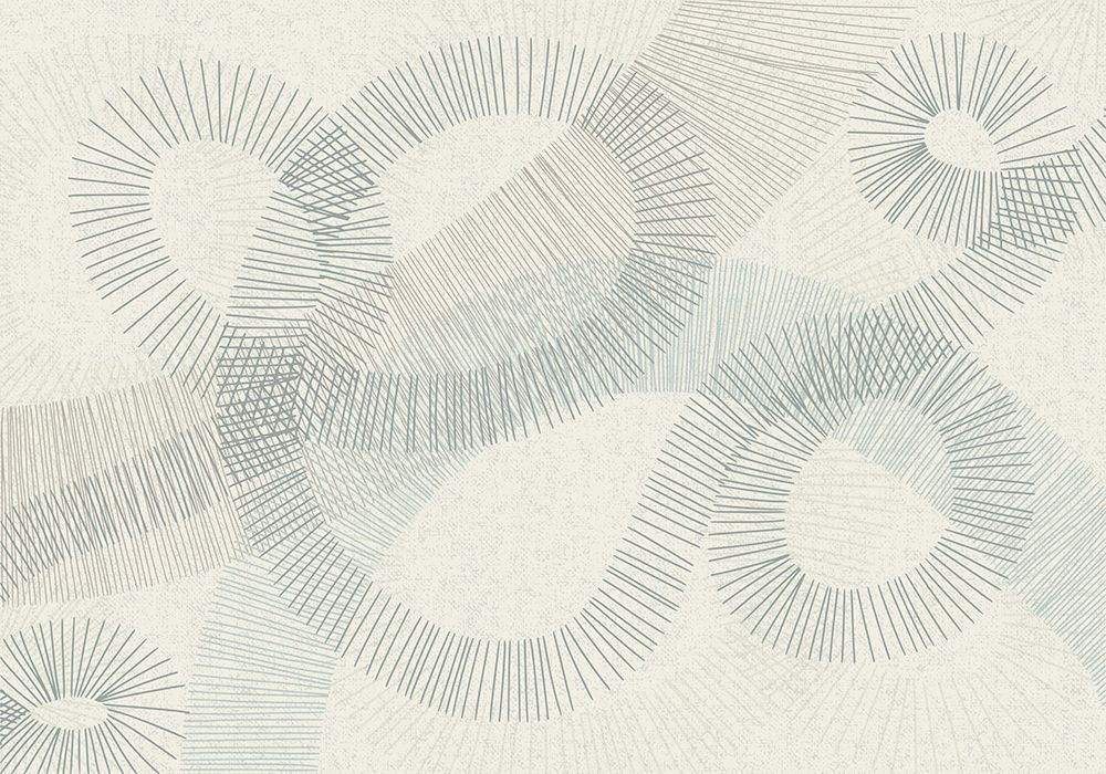 calming essentials Curved Lines blue art print by Annick for $57.95 CAD