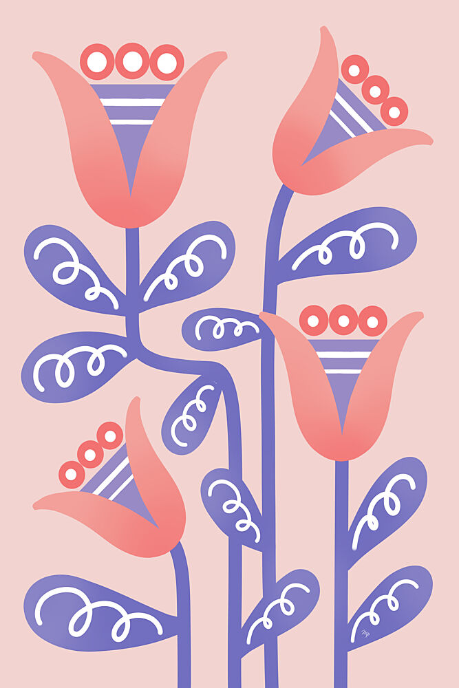 Stylized Spring Blooms art print by Martina for $57.95 CAD
