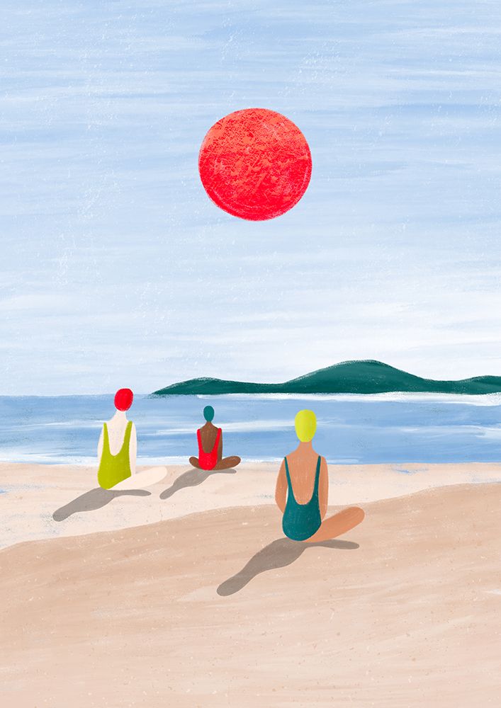 Girls At the Beach art print by Bea Muller for $57.95 CAD