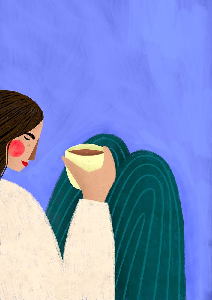 Sipping Coffee art print by Bea Muller for $57.95 CAD