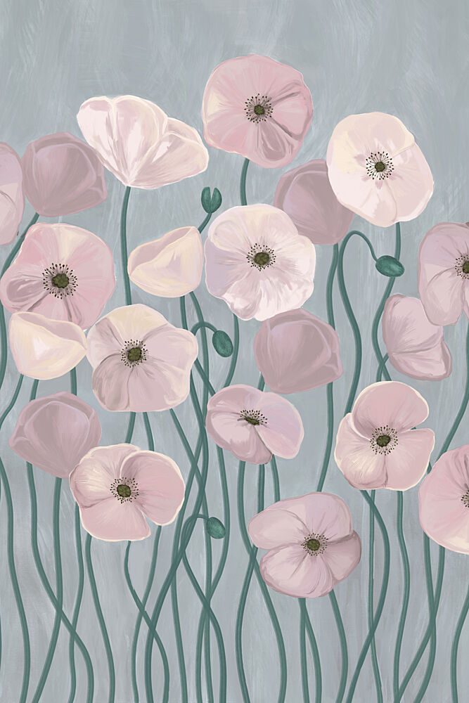 Blush Pink Poppies art print by EMELIEmaria for $57.95 CAD
