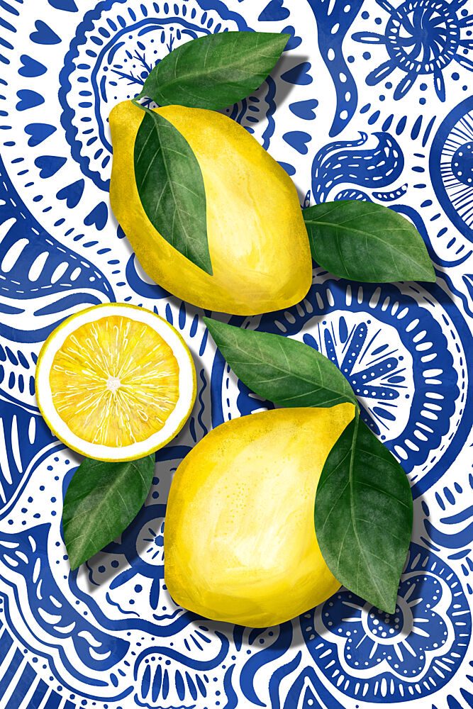 Fresh Lemon Pattern art print by EMELIEmaria for $57.95 CAD
