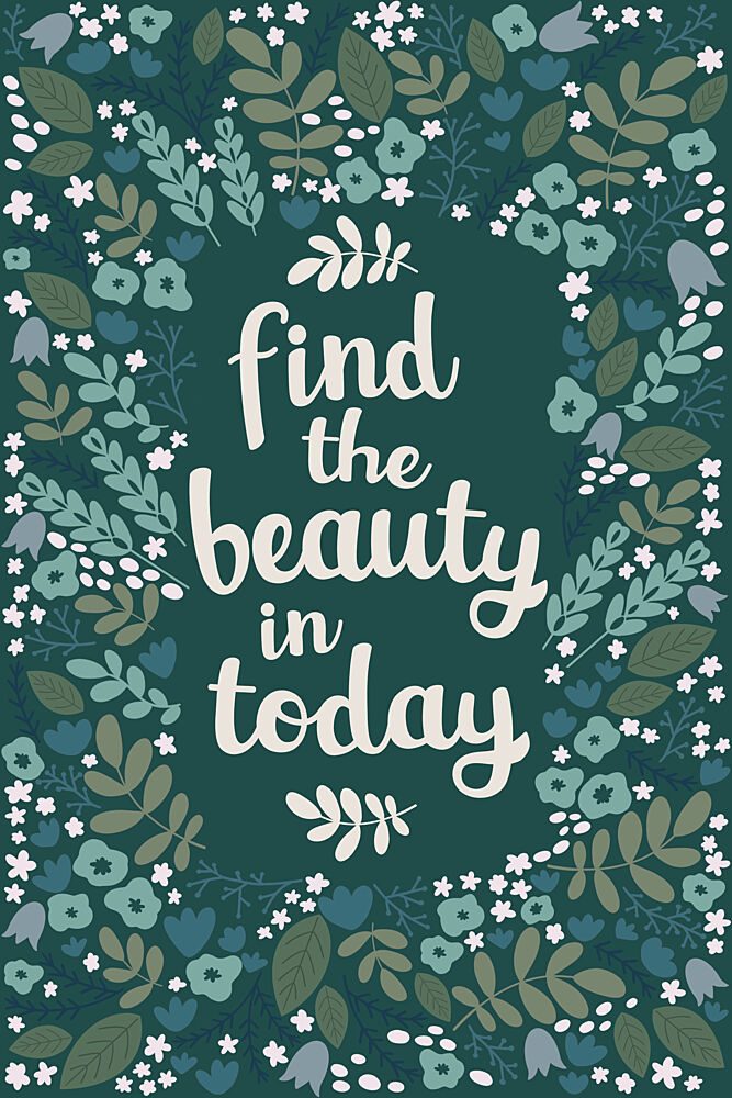 Inspirational Floral Quote art print by EMELIEmaria for $57.95 CAD