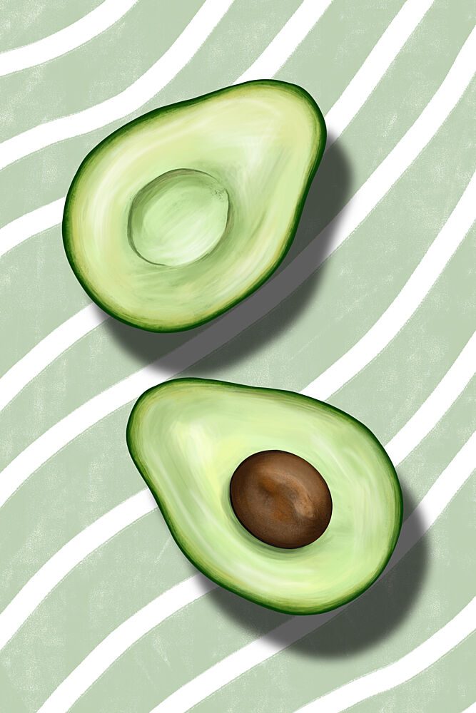 Avocado Stripes art print by EMELIEmaria for $57.95 CAD