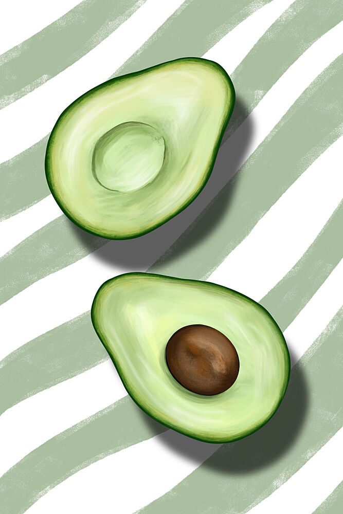 Green Avocado Stripes art print by EMELIEmaria for $57.95 CAD