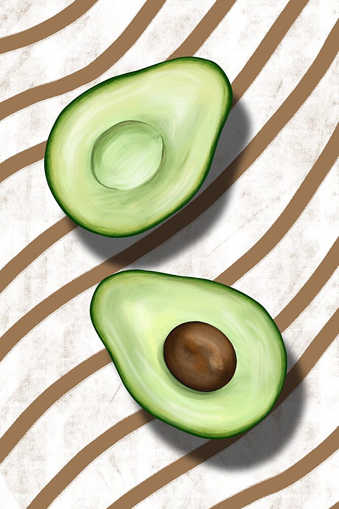 Fresh Avocado Halves art print by EMELIEmaria for $57.95 CAD