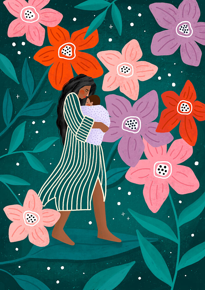 Maternal Garden Stroll art print by Bea Muller for $57.95 CAD