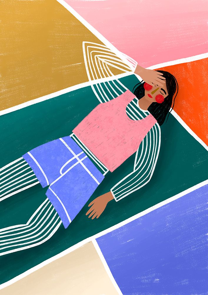Vibrant Lady Resting art print by Bea Muller for $57.95 CAD