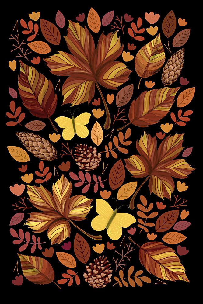 Autumn Woodland Butterflies art print by EMELIEmaria for $57.95 CAD