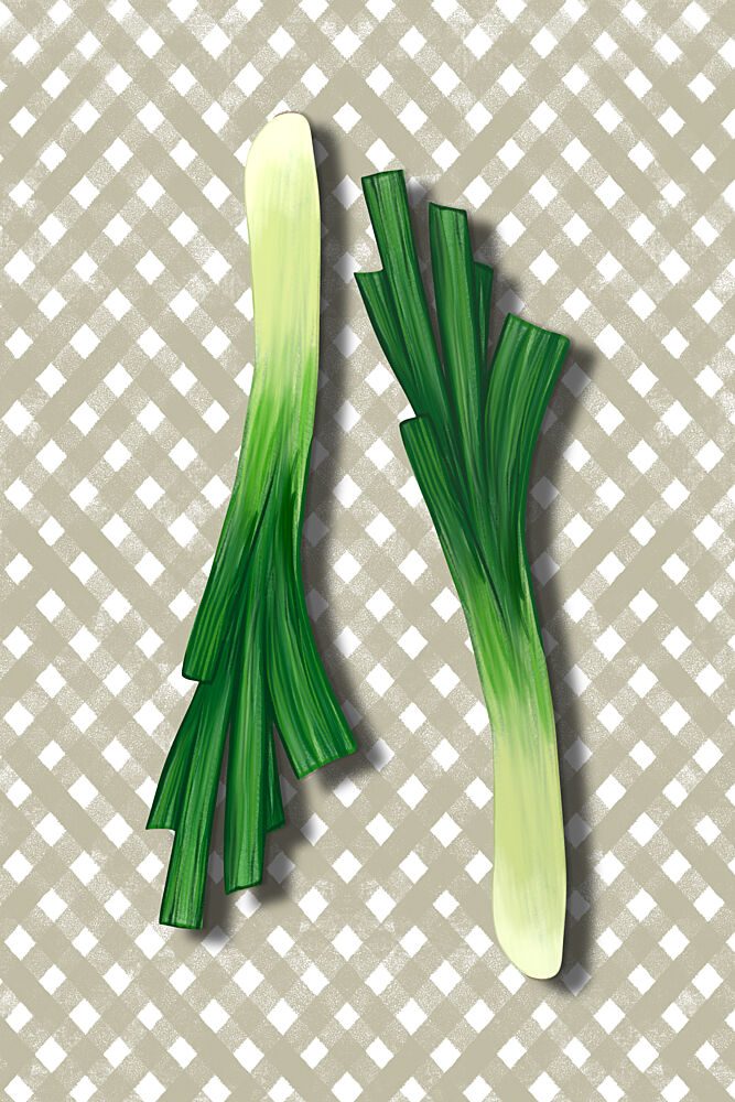 Fresh Green Leeks art print by EMELIEmaria for $57.95 CAD