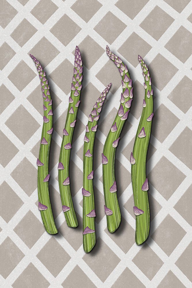 Fresh Green Asparagus Spears art print by EMELIEmaria for $57.95 CAD