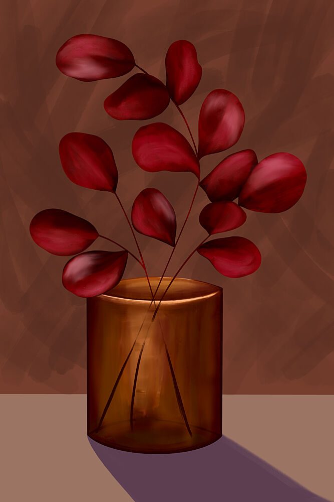 Earthy Red Botanicals art print by EMELIEmaria for $57.95 CAD