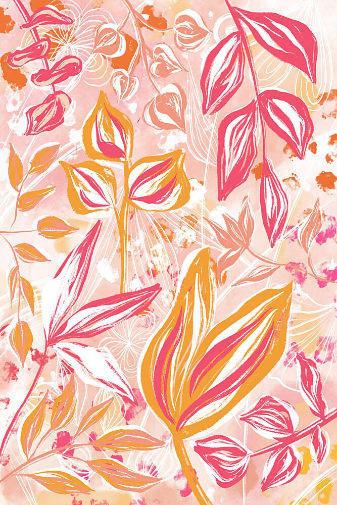 Vibrant Tropical Leaves art print by Martina for $57.95 CAD