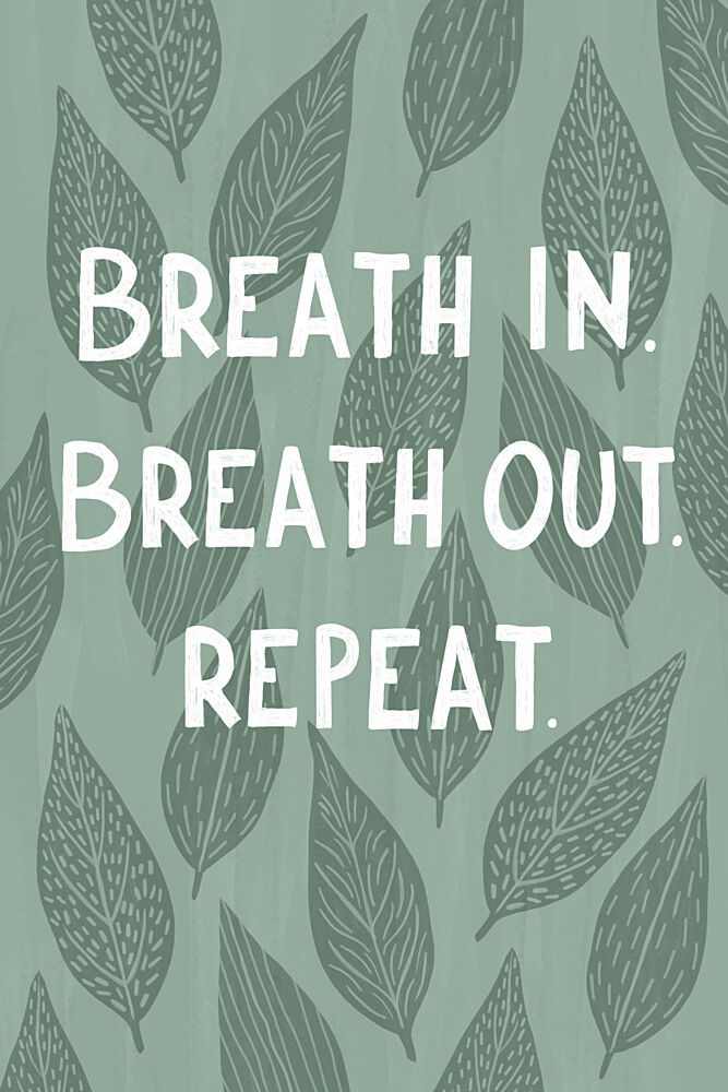 Calm Breath Repeat Leaves art print by EMELIEmaria for $57.95 CAD