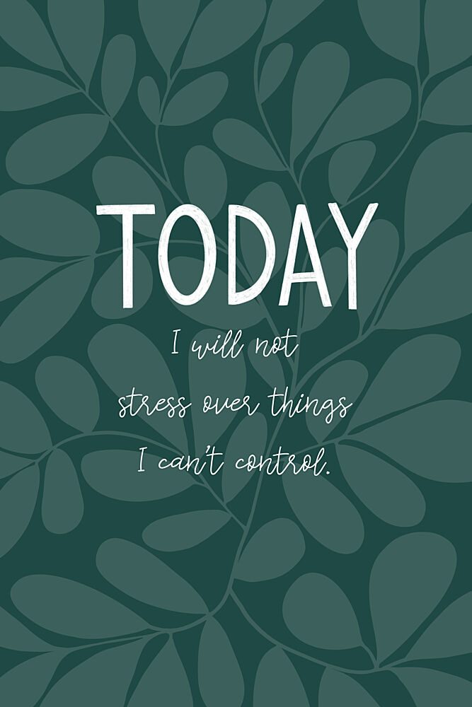 Today No Stress Quote art print by EMELIEmaria for $57.95 CAD